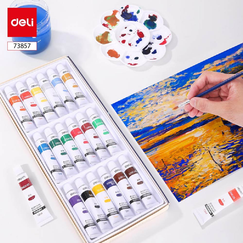 73857-0 ديلي عصارة تلوين أكريليك - 12 مل - 18 لون - E73857